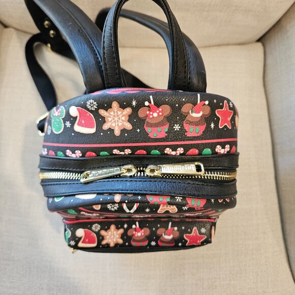 Disney Parks Christmas Snacks Loungefly Backpack - Picture 6 of 8